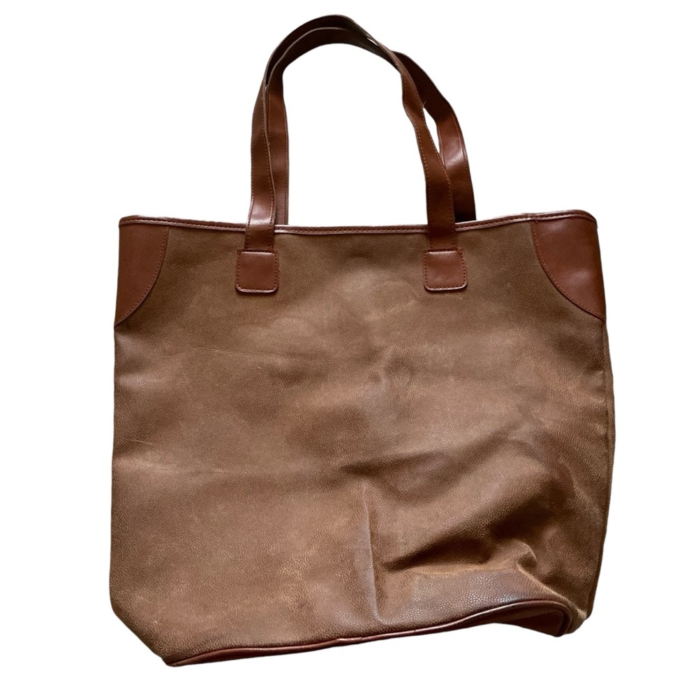 Dune London brown suede large handbag tote shopping bag - Picture 2 of 9